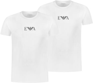 Emporio Armani Basis 2-pack Ronde Hals T-shirts Wit - XL