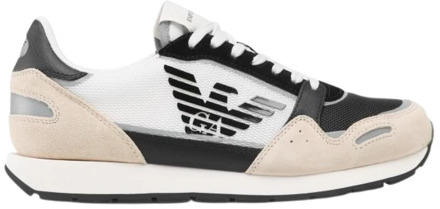 Emporio Armani Beige Polyester Herensneakers - X4X537Xm678Beigenero Emporio Armani , Beige , Heren - 41 1/2 Eu,43 Eu,43 1/2 EU