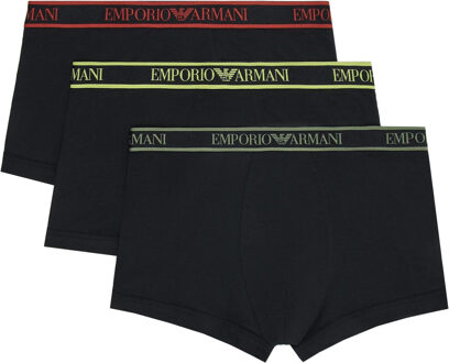 Emporio Armani Boxershorts met herenlogo (3-pack) (Zwart)