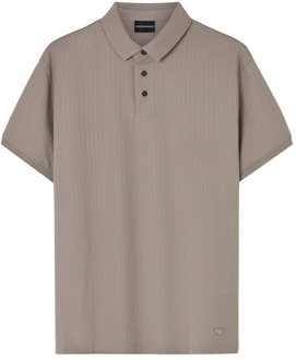 Emporio Armani Bruine Polo Jersey Shirt Emporio Armani , Brown , Heren - Xl,L,M,S,Xs
