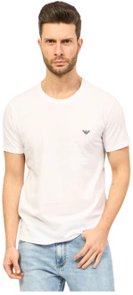 Emporio Armani Casual Katoenen T-Shirt Emporio Armani , White , Heren - 2Xl,Xl,L,M,S