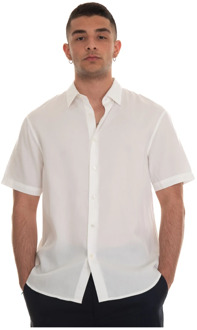 Emporio Armani Casual overhemd met chevronprint Emporio Armani , White , Heren - L,M