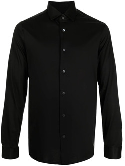 Emporio Armani Casual Shirts Emporio Armani , Black , Heren - 2Xl,Xl,L,M,S