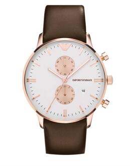 Emporio Armani chronograaf herenhorloge AR0398 - maat Roségoud