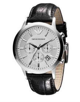 Emporio Armani chronograaf herenhorloge AR2432 Zilver