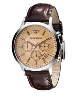 Emporio Armani chronograaf herenhorloge AR2433 - maat Zilver