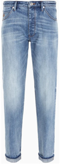 Emporio Armani Comfortabele en Moderne Lage Taille Jeans Emporio Armani , Blue , Heren - W33,W32,W29,W34,W36,W31