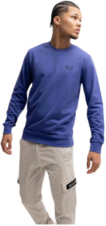 Emporio Armani Core Identity Sweater Blauw Stijlvol Heren Emporio Armani , Blue , Heren - Xl,L,M,S