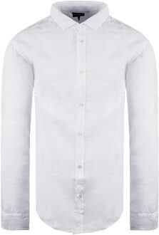 Emporio Armani Custom Fit Heren Off White Overhemd Gebroken wit