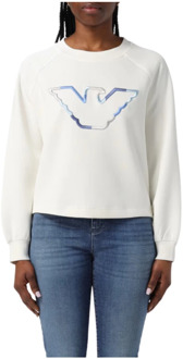 Emporio Armani Dames 3D Jersey Sweatshirt Emporio Armani , White , Dames - L,M,S
