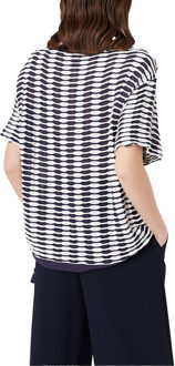 Emporio Armani Dames/Dames gebreid T-shirt met structuur (Zwart, Wit)