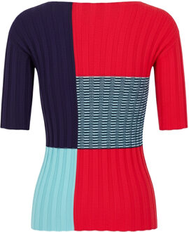 Emporio Armani Dames/dames Sweatshirt (Rood/Blauw) Roze