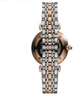 Emporio Armani dameshorloge AR1725 - maat Zilver en roségoud