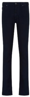 Emporio Armani Donkere Denim 5 Zakken Jeans Emporio Armani , Black , Heren - W33,W32,W34