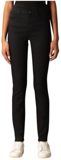 Emporio Armani Donkere Denim Slim Fit Jeans met Vijf Zakken Emporio Armani , Black , Dames - W31