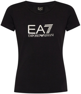 Emporio Armani EA7 Bedrukt T-shirt Emporio Armani EA7 , Black , Dames - S,Xs