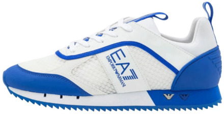 Emporio Armani EA7 Blauw en witte sneakers X8X027 Kx050 Emporio Armani EA7 , Multicolor , Heren - 43 Eu,44 Eu,42 Eu,45 Eu,41 Eu,39 Eu,40 EU