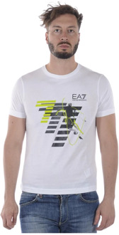 Emporio Armani EA7 Casual Sweatshirt voor Mannen Emporio Armani EA7 , White , Heren - 2Xl,Xl,L,M