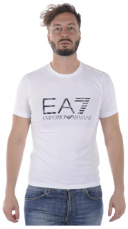 Emporio Armani EA7 Casual Sweatshirt voor Mannen Emporio Armani EA7 , White , Heren - Xl,L,M