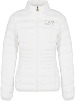 Emporio Armani EA7 Core Lady Hooded Puffer Jas Dames wit - S