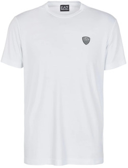 Emporio Armani EA7 EA7 Logo T-shirt Emporio Armani EA7 , White , Heren - Xl,L,M