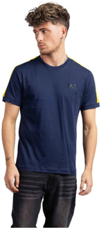 Emporio Armani EA7 Emporio Armani Tape Logo T-Shirt Heren Donkerblauw Emporio Armani , Blue , Heren - 2Xl,Xl,L,M,S,Xs