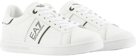 Emporio Armani EA7 Geperforeerde Leren Sneakers Emporio Armani EA7 , White , Heren - 41 1/3 Eu,46 2/3 Eu,42 2/3 Eu,42 Eu,44 EU