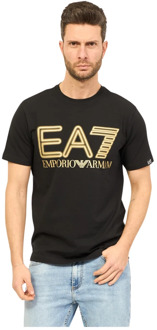 Emporio Armani EA7 Heren T-shirt Casual Stijl Emporio Armani EA7 , Black , Heren - 2Xl,M,3Xl