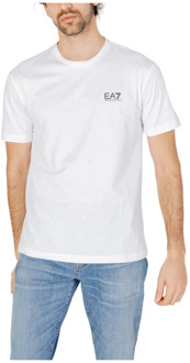 Emporio Armani EA7 Heren T-shirt Lente/Zomer Collectie Emporio Armani EA7 , White , Heren - L,M,S