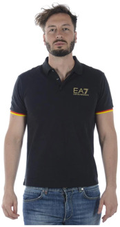 Emporio Armani EA7 Klassieke Polo Shirt Emporio Armani EA7 , Black , Heren - L,M,S