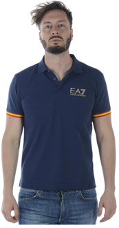 Emporio Armani EA7 Klassieke Polo Shirt Emporio Armani EA7 , Blue , Heren - Xl,L,M,S