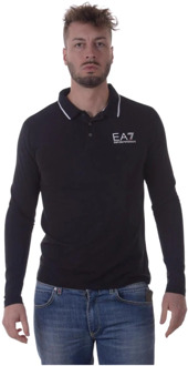 Emporio Armani EA7 Klassieke Polo Shirt voor Mannen Emporio Armani EA7 , Black , Heren - Xl,M,S