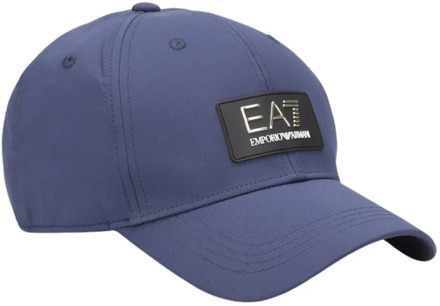 Emporio Armani EA7 Logo Geborduurde Baseballpet - Ea7 Emporio Armani EA7 , Blue , Heren - ONE Size