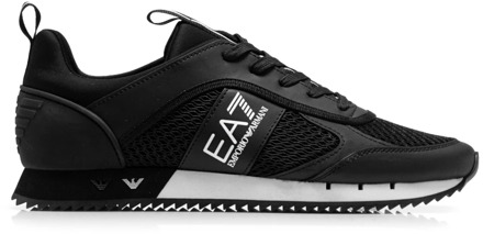 Emporio Armani EA7 M Sneaker Zwart/Wit Veters Emporio Armani EA7 , Black , Heren - 40 Eu,44 2/3 Eu,46 Eu,45 1/3 Eu,42 EU