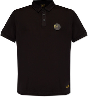Emporio Armani EA7 Polo shirt met logo Emporio Armani EA7 , Black , Heren