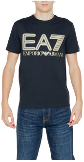 Emporio Armani EA7 Shirt Heren zwart - goud - XL