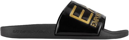 Emporio Armani EA7 Slippers - Maat 46 - Mannen - zwart - goud