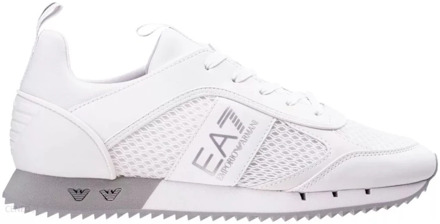 Emporio Armani EA7 Sneakers - Maat 43 1/3 - Mannen - wit/zilver