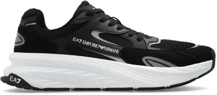 Emporio Armani EA7 Sneakers met logo Emporio Armani EA7 , Black , Heren - 40 Eu,41 1/2 Eu,42 1/2 Eu,43 1/2 Eu,44 Eu,41 Eu,43 Eu,42 EU