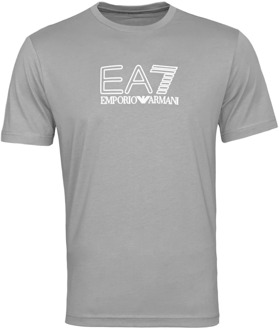 Emporio Armani EA7 Sportief Elegant Crew-Neck T-Shirt Emporio Armani EA7 , Gray , Heren - 2XL