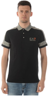 Emporio Armani EA7 Stijlvolle Polo Shirts voor Mannen Emporio Armani EA7 , Black , Heren - Xl,L,M