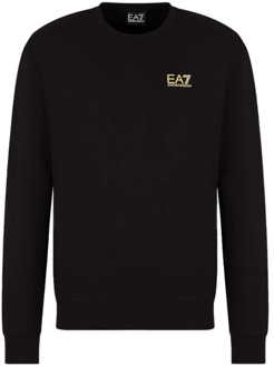 Emporio Armani EA7 Stretchy Crewneck Sweatshirt Emporio Armani EA7 , Black , Heren - 2Xl,Xl,M,S,3Xl