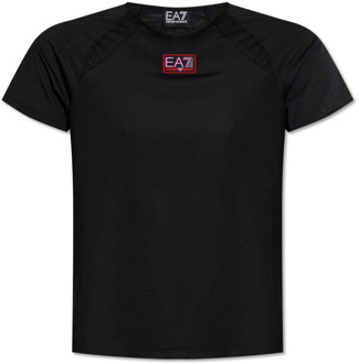 Emporio Armani EA7 T-shirt met logo Emporio Armani EA7 , Black , Dames - Xl,L,M,S,Xs