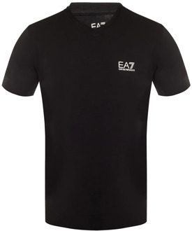 Emporio Armani EA7 T-shirt met logo Emporio Armani EA7 , Black , Heren - 2Xl,Xl,L,M,S