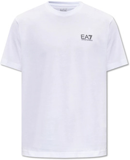 Emporio Armani EA7 T-shirt met logo Emporio Armani EA7 , White , Heren - 2Xl,Xl,L,M,S,3Xl