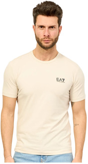Emporio Armani EA7 T-Shirts Emporio Armani EA7 , Beige , Heren - 2Xl,Xl,L,M,S