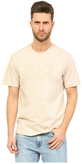 Emporio Armani EA7 T-Shirts Emporio Armani EA7 , Beige , Heren - Xl,L,M,S