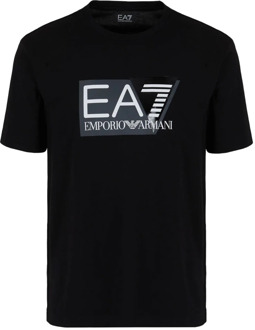 Emporio Armani EA7 T-Shirts Emporio Armani EA7 , Black , Heren - Xl,L,M,S