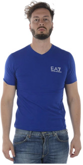 Emporio Armani EA7 T-Shirts Emporio Armani EA7 , Blue , Heren - 2Xl,Xl,L,S