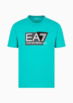 Emporio Armani EA7 T-Shirts Emporio Armani EA7 , Blue , Heren - Xl,L,M,S